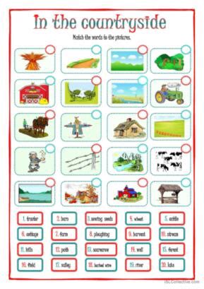 42 Countryside English ESL worksheets pdf & doc