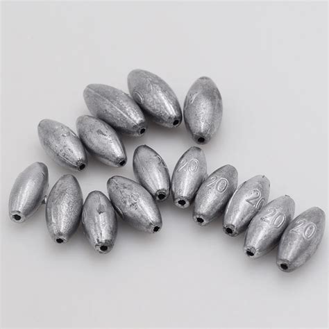 Pack G G Olive Shape Lead Sinker Fishing Rig Sinkers Angling Lead