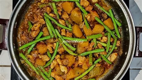 Ginisang Kalabasa At Sitaw Sauteed Squash And String Beans Youtube