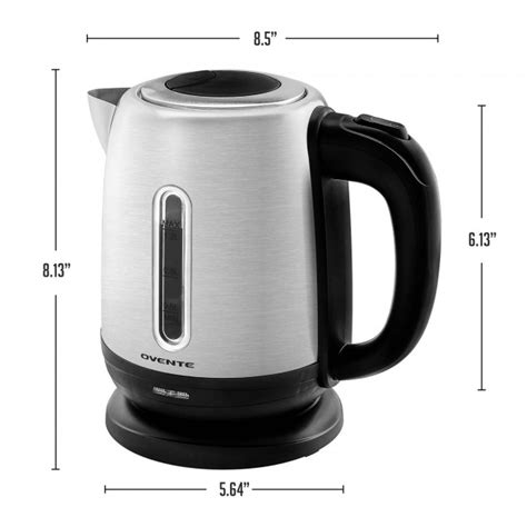 Electric Kettle Stainless Steel L Bpa Free Ks S Ovente Us