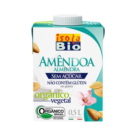 Bebida Vegetal De Amêndoa Zero Açúcar Uht Isola Bio 500ml Carrefour