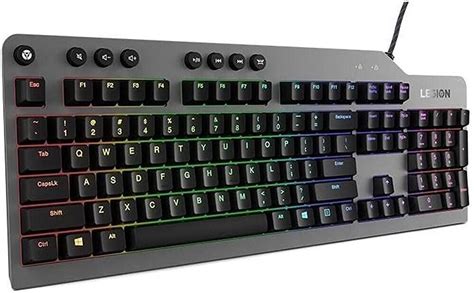 Lenovo LEGION K500 RGB Wired Mechanical Gaming Keyboard, 50M Keystrokes ...