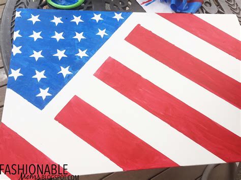 My Fashionable Designs: Easy DIY: USA Flag Canvas Painting