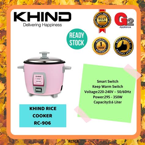 KHIND MINI RICE COOKER 0 6L RC 906T RANDOM COLOUR Shopee Malaysia