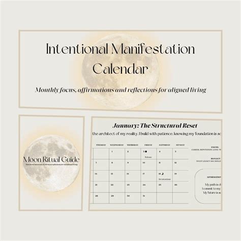 Affirmationskalender 2026 Ein Jahr Voller Intentionen Druckbarer Kalender Für 2026 Mit