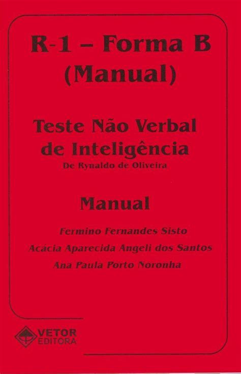 R 1 Forma B Teste Não Verbal de Inteligência Didática Brinquedos