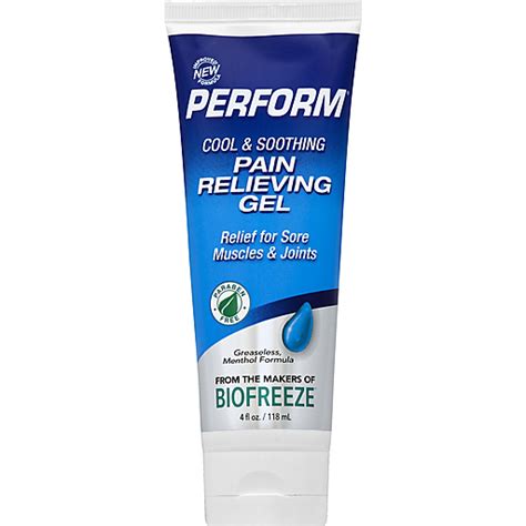 Perform Pain Relieving Gel 4 Oz Grocery Reasors