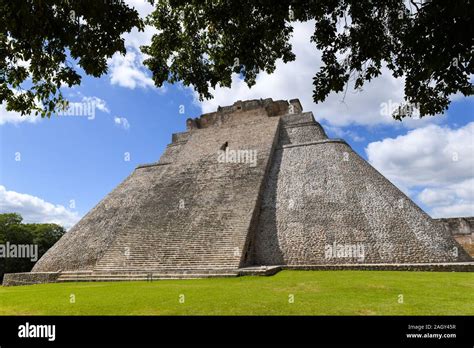 Pyramid Of The Magician In Uxmal An Ancient Maya City Of The Classical