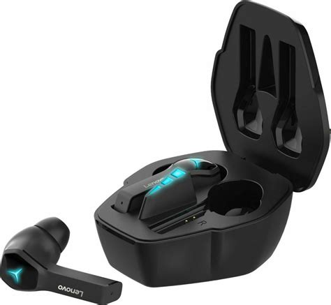 Lenovo HQ08 In ear Bluetooth Handsfree Ακουστικά με Θήκη Φόρτισης Μαύρα