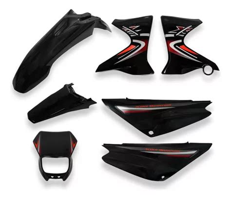 Kit Carenagem Pe As Yamaha Xtz Preto Paramotos