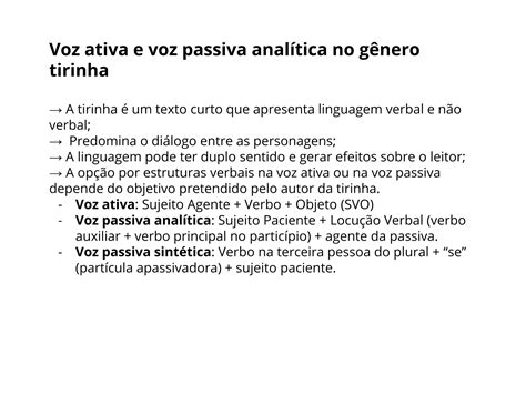 Conceitos De Voz Ativa E Voz Passiva No G Nero Tirinha Planos De Aula