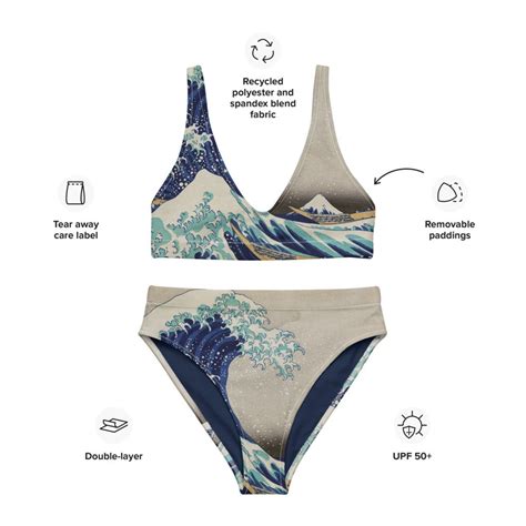 Bikini set Bikini de cintura alta Traje de baño Mujer Etsy España