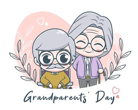 Premium Vector | Grandparents day cartoon illustration