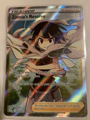 Zinnia S Resolve 203 203 Full Art NM M Evolving Skies Pokemon Card EBay