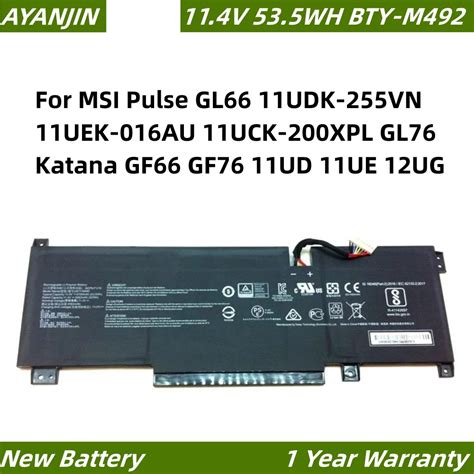 Bty M Baterai Laptop Wh Untuk Msi Pulse Gl Glglgl Katana