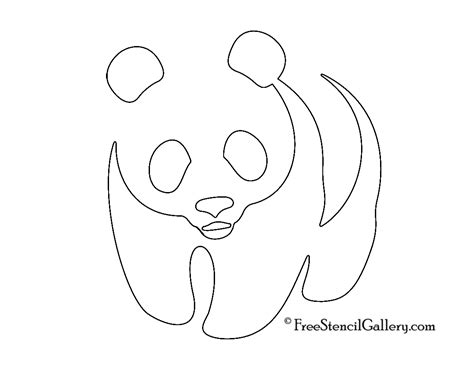 Panda Stencil | Free Stencil Gallery