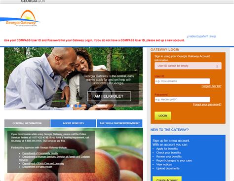 Gateway.ga.gov System Down - Georgia Food Stamps Help