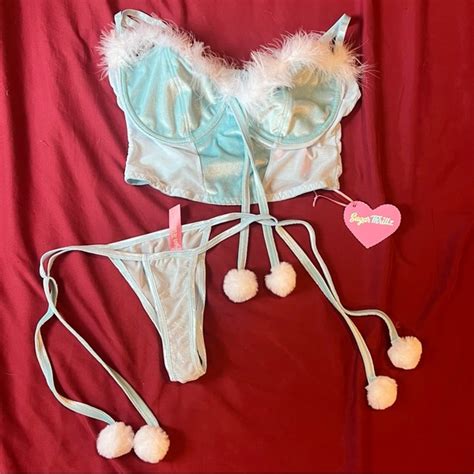 Sugar Thrillz Intimates Sleepwear Sugar Thrillz X Dolls Kill Frosty Bite Lingerie Set Blue