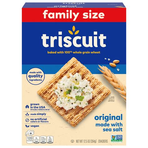 Save On Triscuit Vegan Original W Sea Salt Whole Grain Wheat Crackers