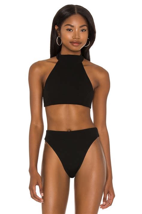 HAIGHT Crepe Antonia Bikini Top In Black REVOLVE