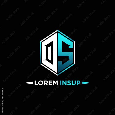 Os Initial Hexagon Logo Monogram Designs Modern Templates Stock