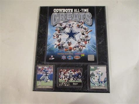 Dallas Cowboys All Time Greats Photo Plus 3 Cards Featuring Troy Aikman