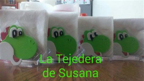 Servilleteros Yoshi Party Mariobros Nintendo Hechoenmexico