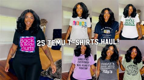 Huge 25 Piece Temu T Shirt Review My First Temu Haul 🩵 Youtube