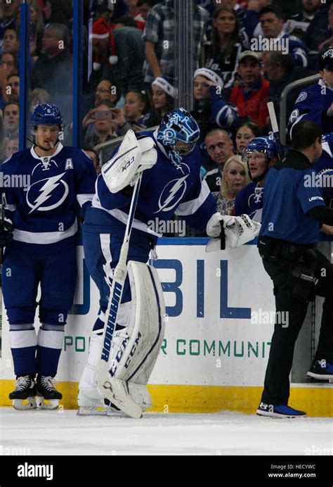 Tampa Florida Usa 20th Dec 2016 Tampa Bay Lightning Goalie Ben