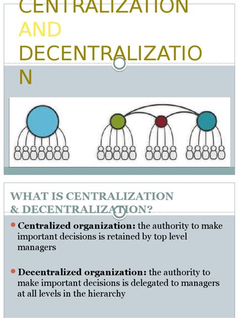 Centralization And Decentralizationpptx Decentralization Business