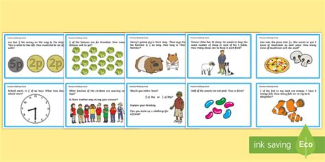 Planit Maths Y2 Fractions Challenge Cards Teacher Made