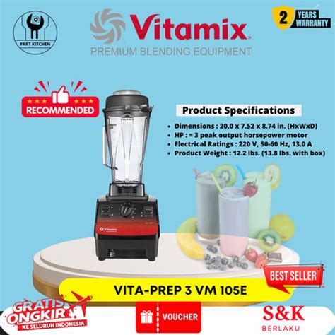 Jual Blender Vitamix Vita Prep 3 Commercial Blender Jakarta Pusat Part Kitchen Tokopedia