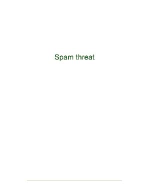 Fillable Online Spam Threat Fax Email Print PdfFiller