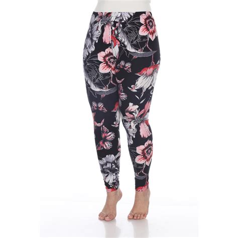 White Mark Plus Size Printed Leggings