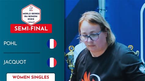 2023 ITSF World Series Bonzini Women Singles Semi Final Marine POHL