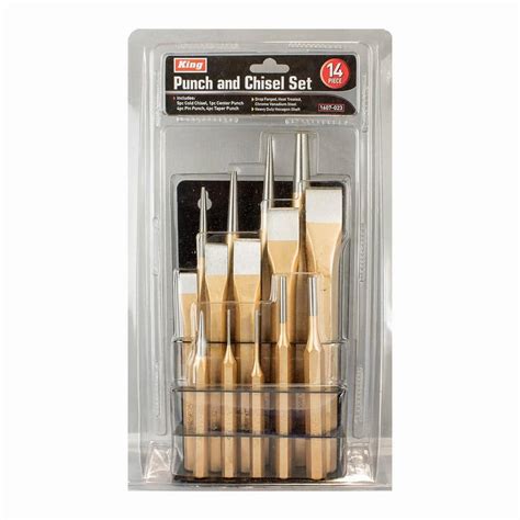 King Punch And Chisel Set Cold Chisels Pin Punches Center Punches