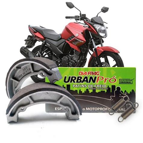 Patim De Freio Diafrag Urban Pro Factor 125 Fazer 150 250 Ys Pastilha