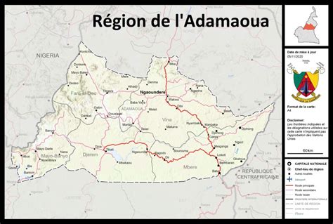 Carte De La R Gion De L Adamaoua