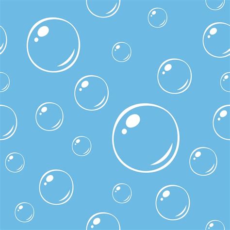 premium vector soap bubbles seamless pattern vector hand drawn background