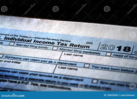 Individual Income Taxes 1040 Form Editorial Photo Image Of Currency