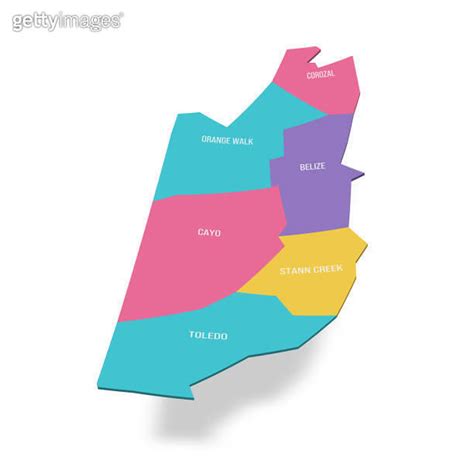 Belize political map of administrative divisions 이미지 1463233059 게티이미지뱅크