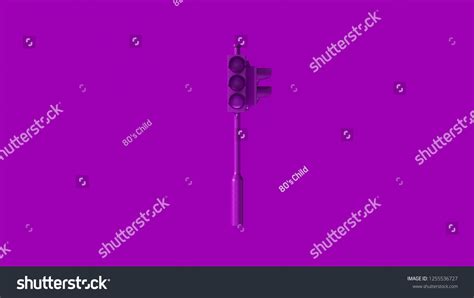 Purple Traffic Light Signals 3d Illustration Stock Illustration 1255536727 Shutterstock