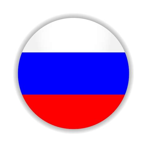 Bandeira redonda da Rússia Ilustração em vetor Vetor Premium