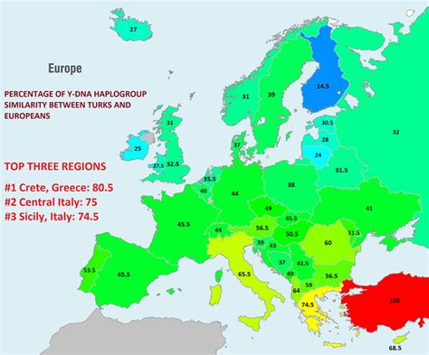 Map Of Y Dna Haplogroup Similarity Between The Countries Images