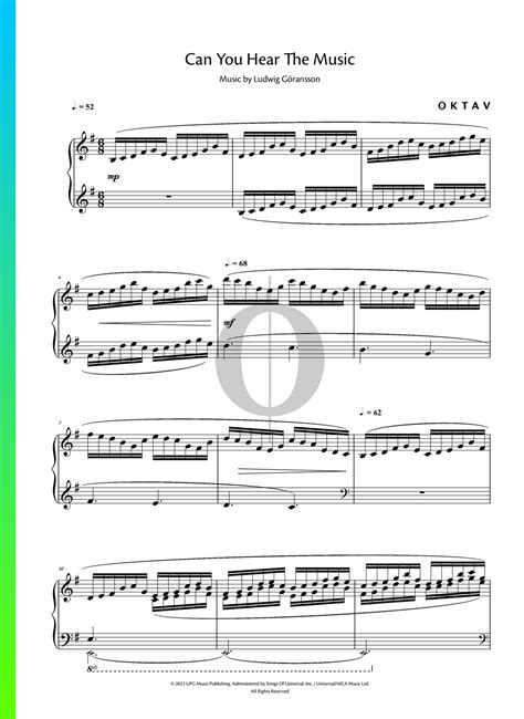 Can You Hear The Music Piano Sheet Music From Oppenheimer By Ludwig