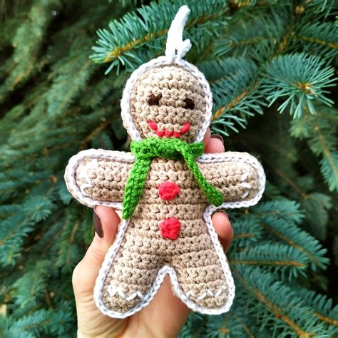 Crochet Gingerbread Man Ornament Pattern Easy Amigurumi Chri Inspire