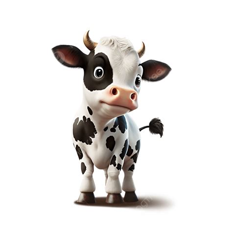 Happy Adorable Baby Cow Standing Isolated, Farm, Cow, Milk PNG ...