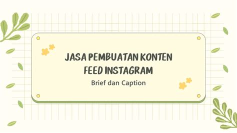 Jasa Pembuatan Konten Social Media