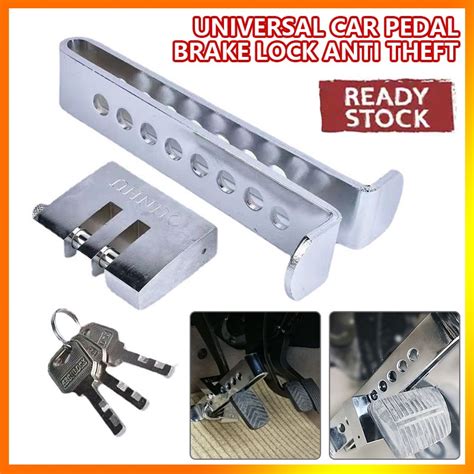 Car Lock Auto Universal 7 Holes Brake Pedal Lock Security Steel Anti