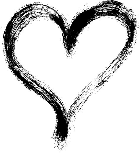 Grunge Brush Stroke Heart Png Transparent Onlygfx